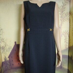 Tahari Arthur S Levine Black Sleeveless Dress